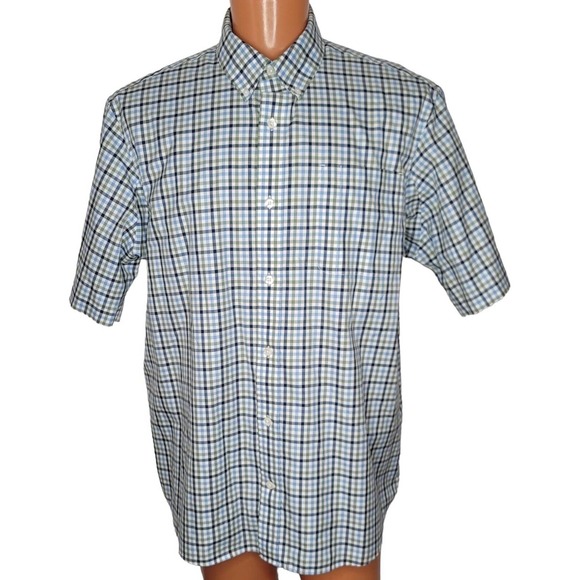 Duluth Trading Co Other - Duluth Trading Wrinkle Fighter Button Shirt Relaxed fit Size XL Blue Check